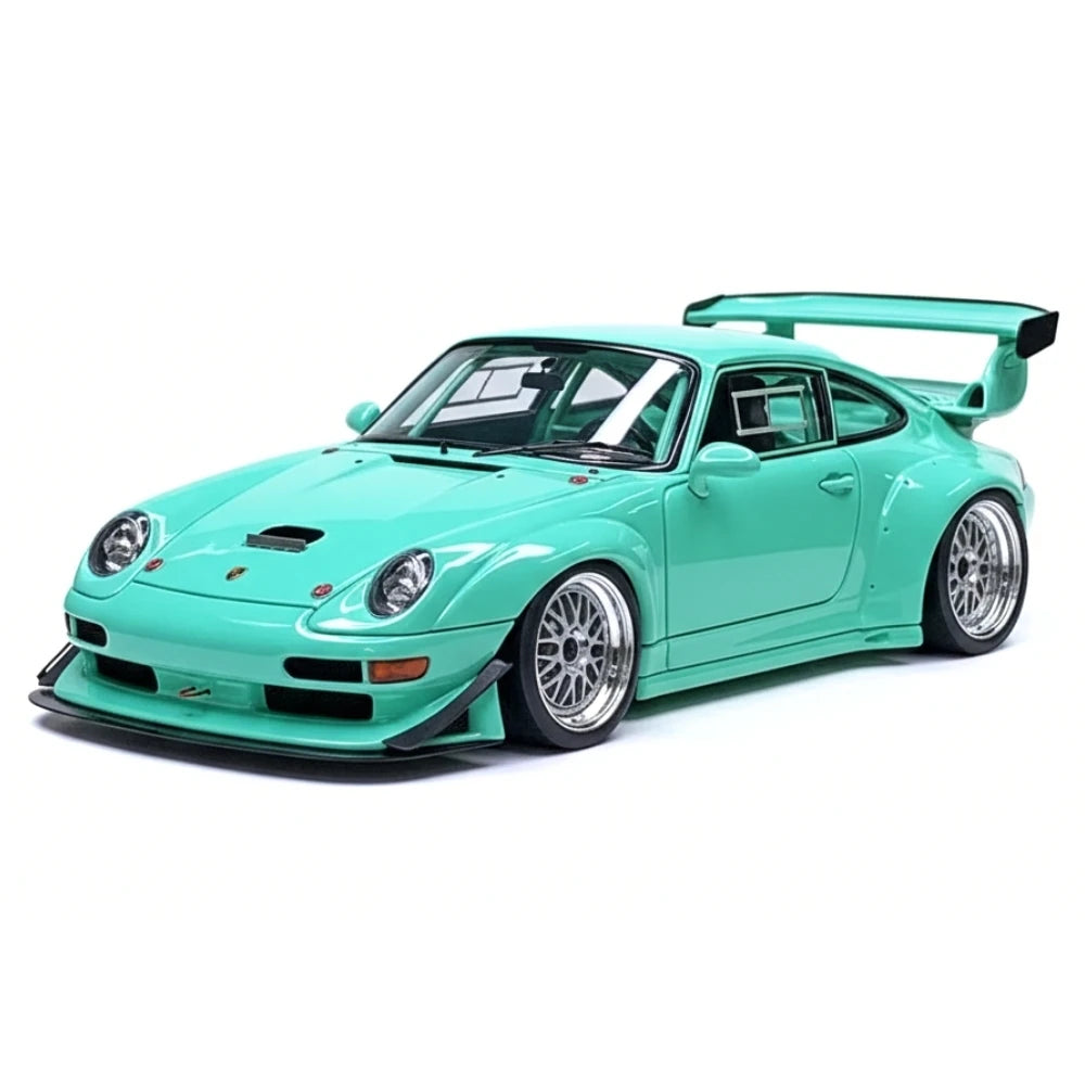 [Make Up] 1:43 Porsche 1998 911 993 GT2 Evo Blue Model Car Resin