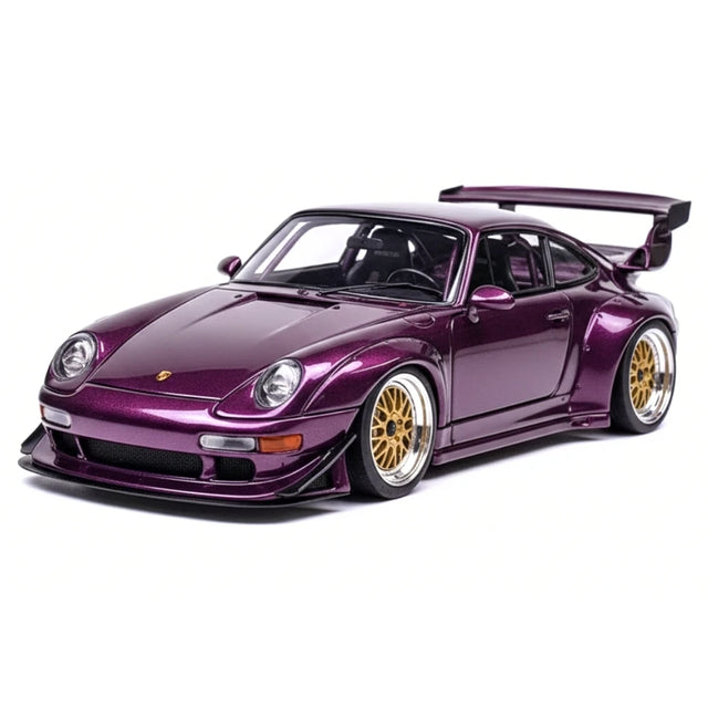 [Make Up] 1:43 Porsche 1998 911 993 GT2 Evo Purple Model Car Resin