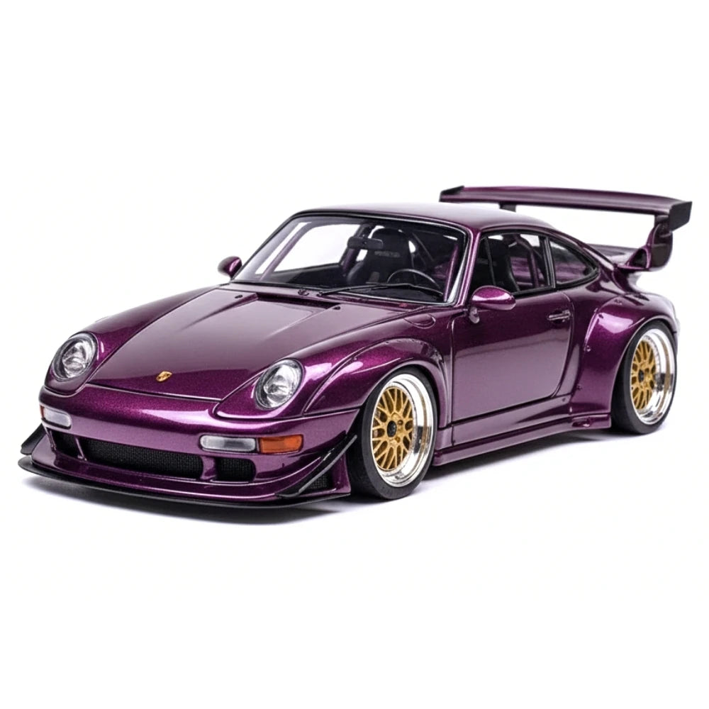 [Make Up] 1:43 Porsche 1998 911 993 GT2 Evo Purple Model Car Resin