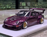 [Make Up] 1:43 Porsche 1998 911 993 GT2 Evo Purple Model Car Resin