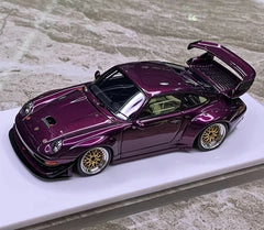 [Make Up] 1:43 Porsche 1998 911 993 GT2 Evo Purple Model Car Resin