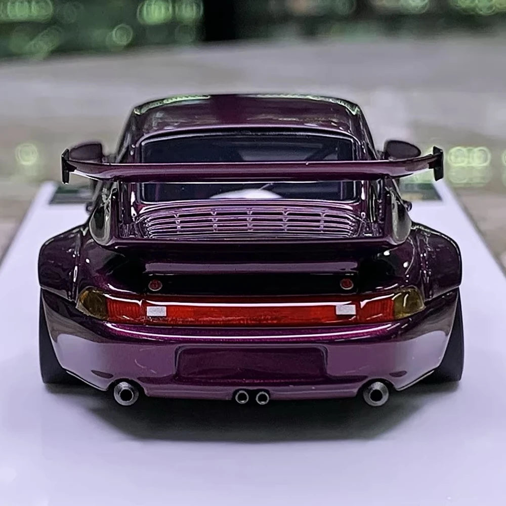 [Make Up] 1:43 Porsche 1998 911 993 GT2 Evo Purple Model Car Resin