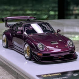 [Make Up] 1:43 Porsche 1998 911 993 GT2 Evo Purple Model Car Resin