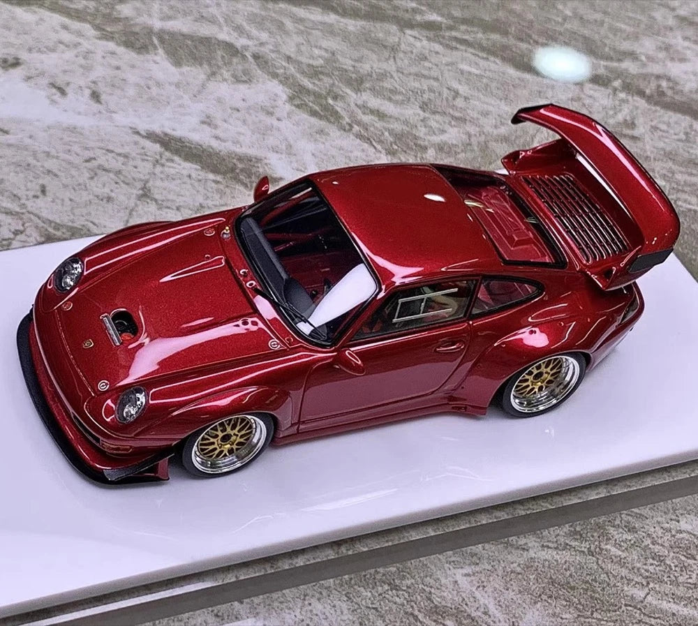 [Make Up] 1:43 Porsche 1998 911 993 GT2 Evo rouge voiture miniature Resin