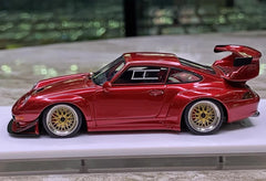 [Make Up] 1:43 Porsche 1998 911 993 GT2 Evo Red Model Car Resin