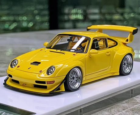 [Make Up] 1:43 Porsche 1998 911 993 GT2 Evo Yellow Model Car Resin