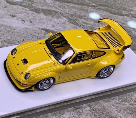 [Make Up] 1:43 Porsche 1998 911 993 GT2 Evo Yellow Model Car Resin