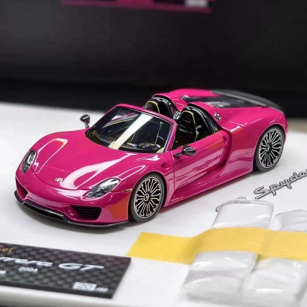 [Make Up] 1:43 Porsche 2003 Carrera GT Pink Model Car Resin