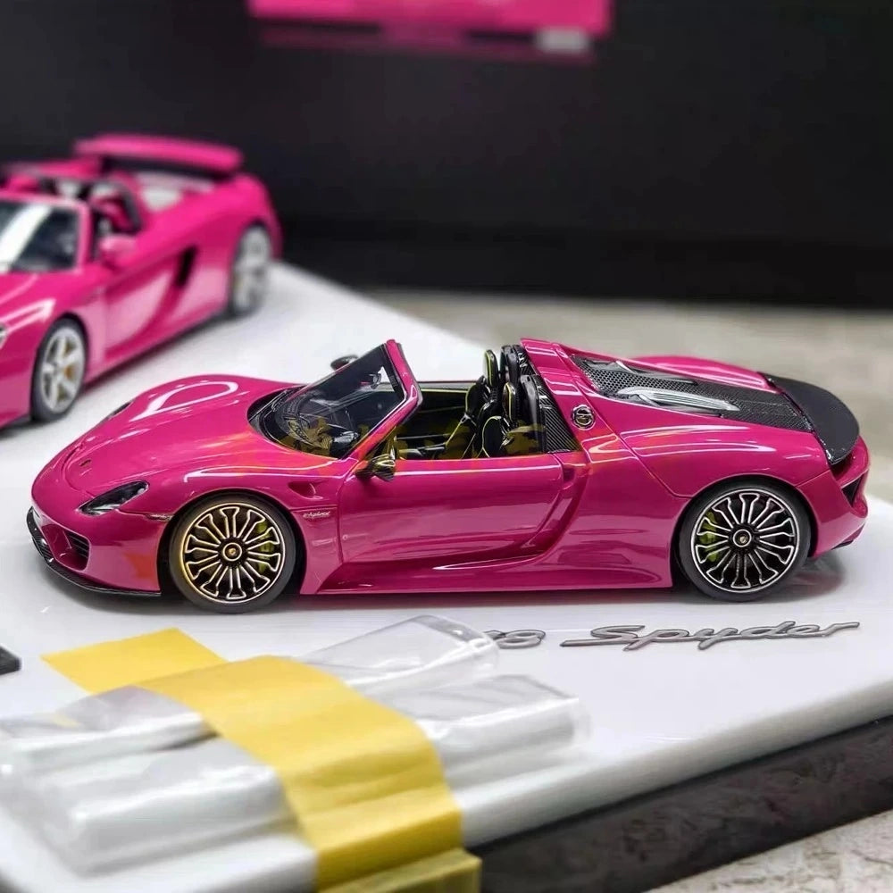 [Make Up] 1:43 Porsche 2003 Carrera GT Pink Model Car Resin