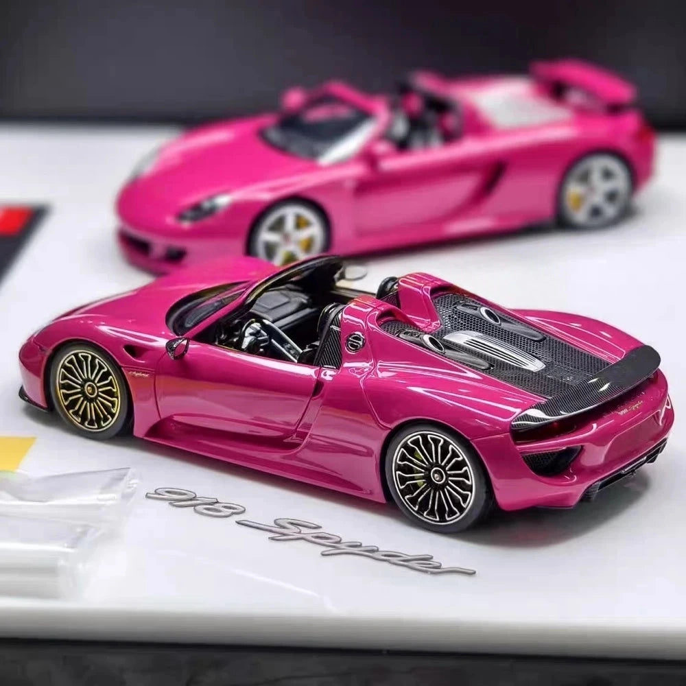 [Make Up] 1:43 Porsche 2003 Carrera GT Pink Model Car Resin