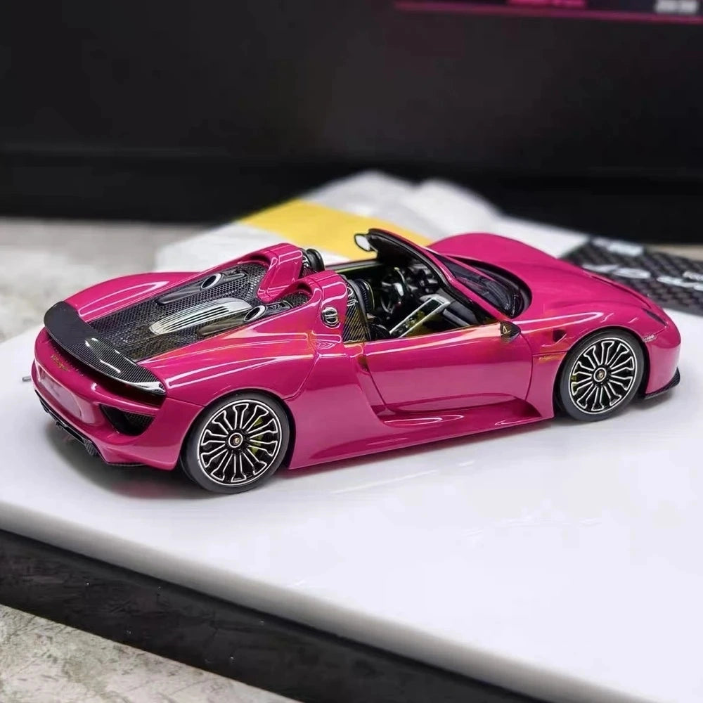 [Make Up] 1:43 Porsche 2003 Carrera GT Pink Model Car Resin