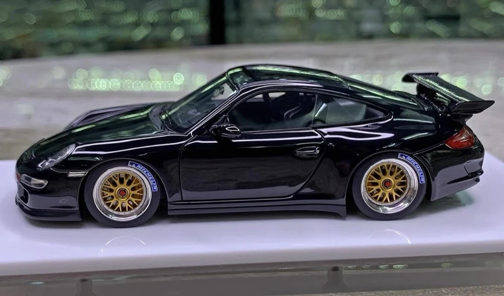 [Make Up] 1:43 Porsche 2007 911 997 GT3 RS Black Model Car Resin