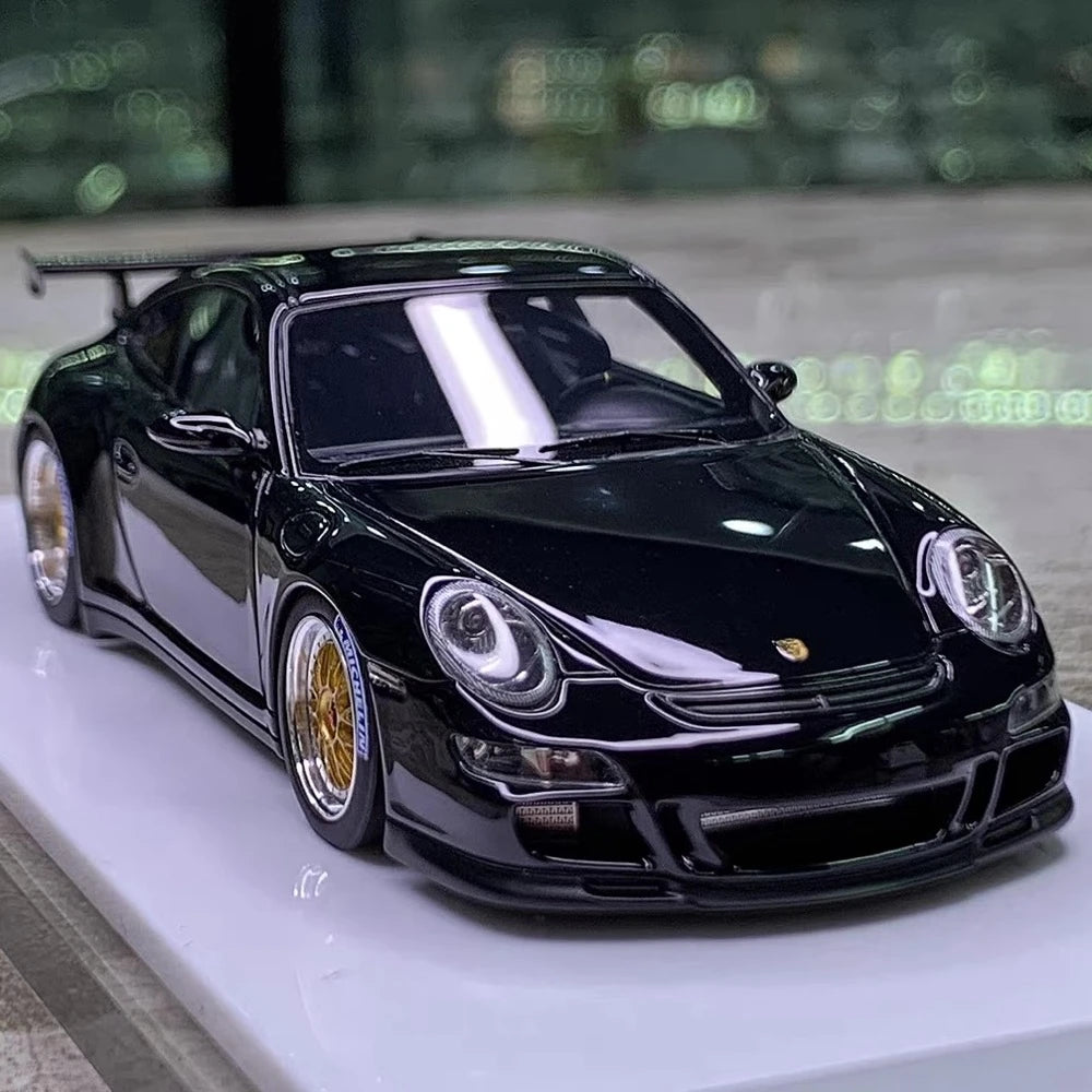 [Make Up] 1:43 Porsche 2007 911 997 GT3 RS Black Model Car Resin