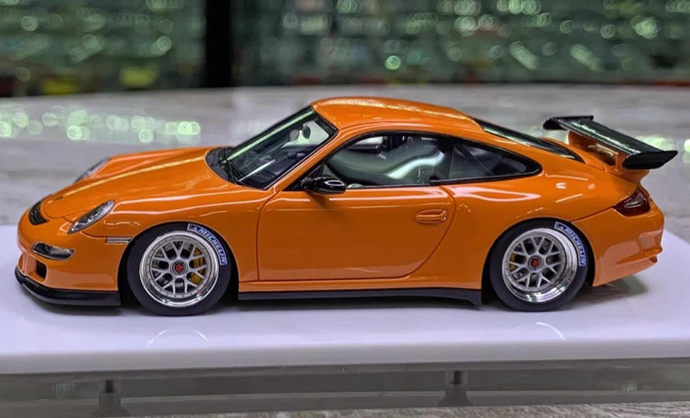 [Make Up] 1:43 Porsche 2007 911 997 GT3 RS Orange Model Car Resin