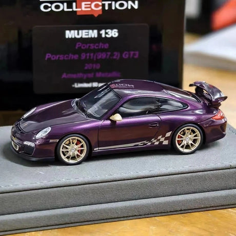 [Make Up] 1:43 Porsche 2010 911 997.2 GT3 Amethyst Model Car Resin