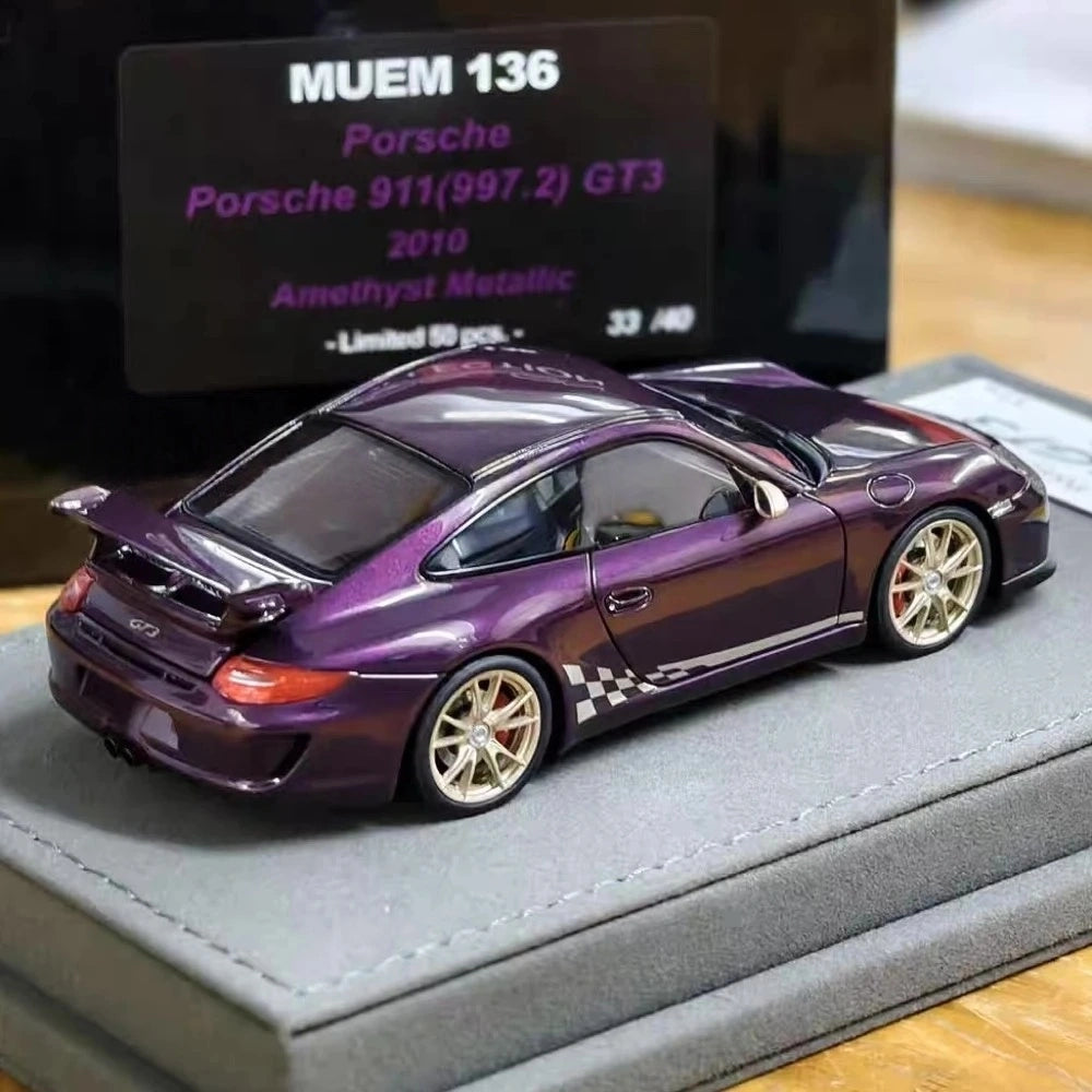 [Make Up] 1:43 Porsche 2010 911 997.2 GT3 Amethyst modellino di auto resina