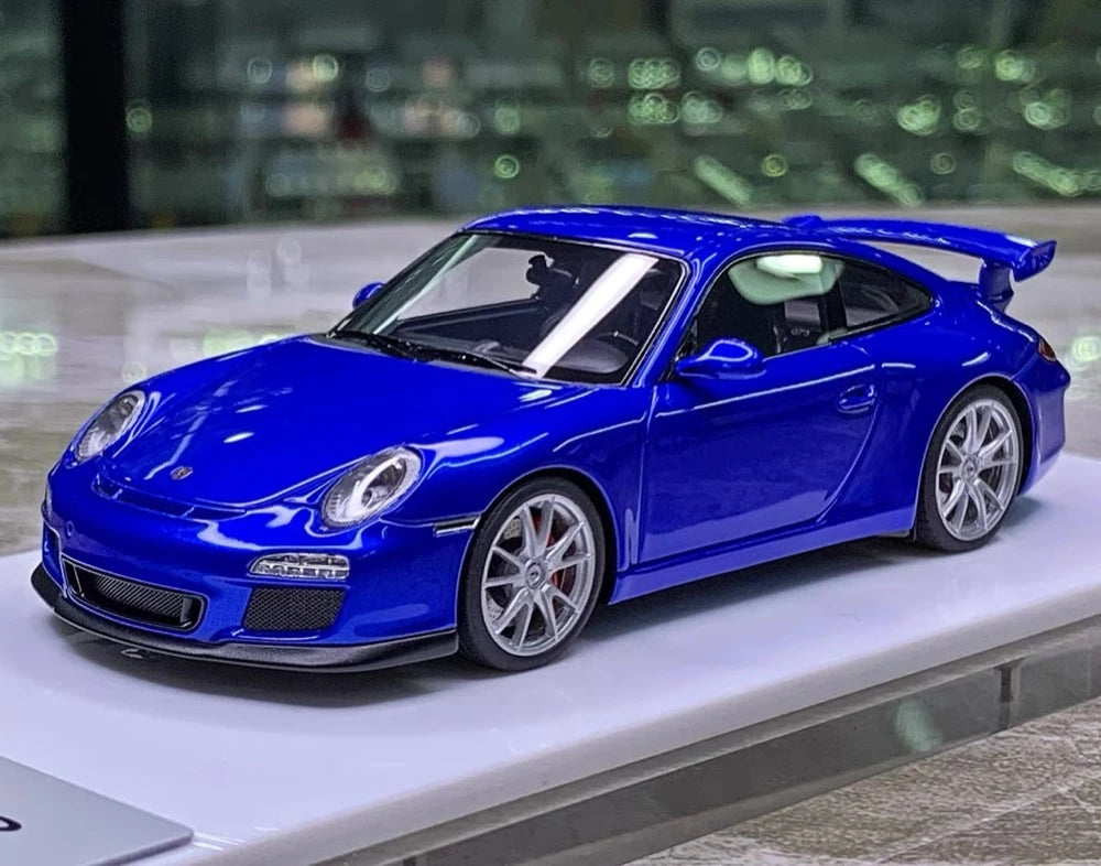 [Make Up] 1:43 Porsche 2010 911 997.2 GT3 Blue Model Car Resin
