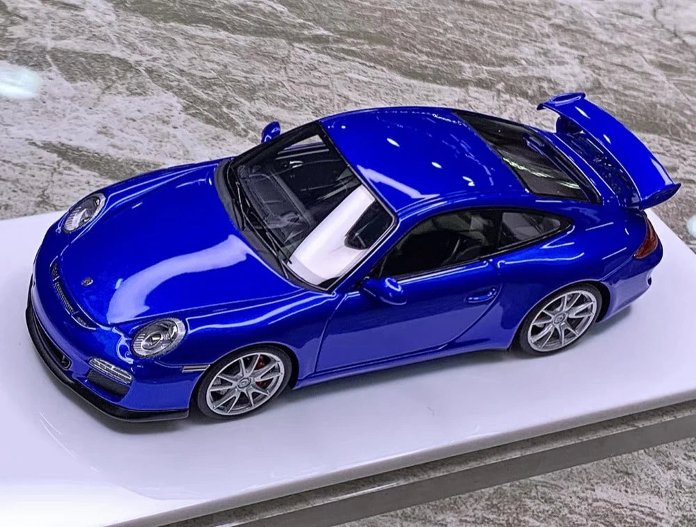 [Make Up] 1:43 Porsche 2010 911 997.2 GT3 Blue Model Car Resin