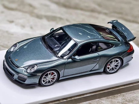 [Make Up] 1:43 Porsche 2010 911 997.2 GT3 Blue Silver Model Car Resin