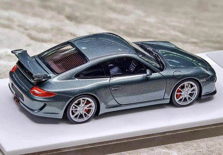 [Make Up] 1:43 Porsche 2010 911 997.2 GT3 Blue Silver Model Car Resin