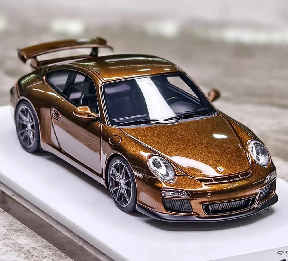[Make Up] 1:43 Porsche 2010 911 997.2 GT3 Brown Model Car Resin