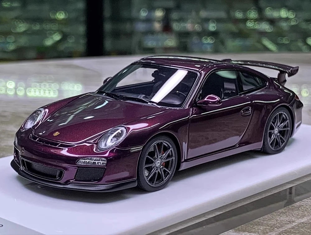[Make Up] 1:43 Porsche 2010 911 997.2 GT3 violet voiture miniature Resin