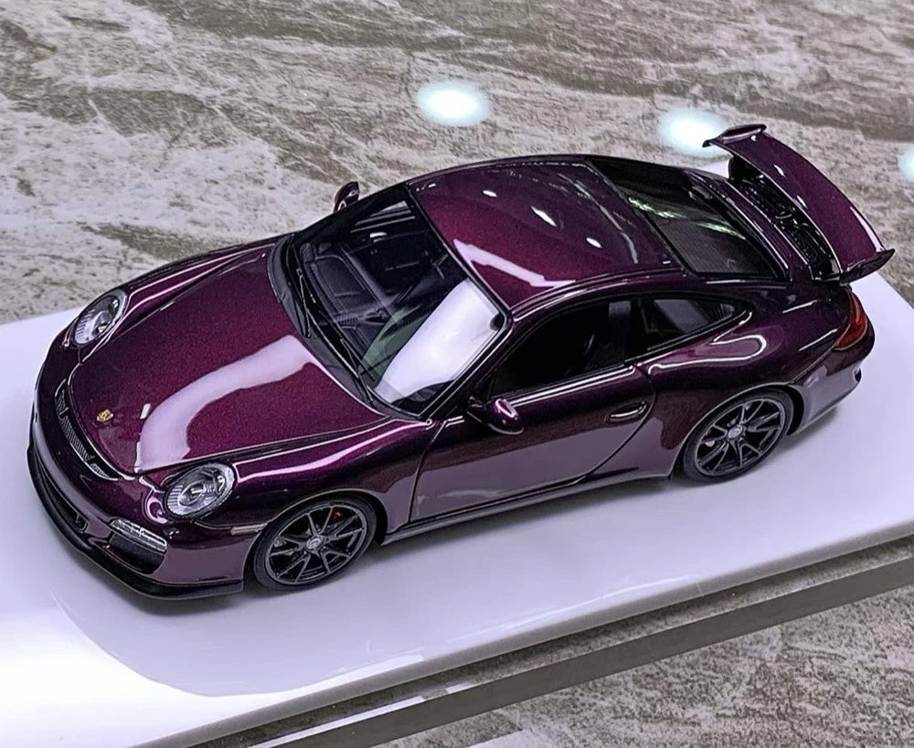 [Make Up] 1:43 Porsche 2010 911 997.2 GT3 violet voiture miniature Resin