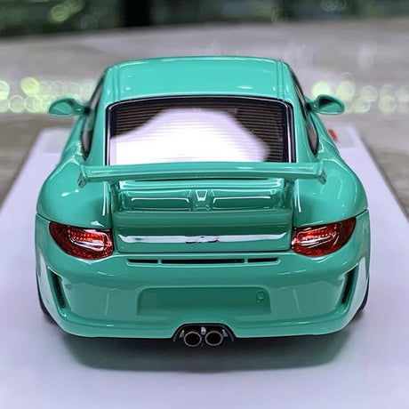 [Make Up] 1:43 Porsche 2010 911 997.2 GT3 Tiffany Blue Model Car Resin