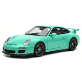 [Make Up] 1:43 Porsche 2010 911 997.2 GT3 Tiffany blå modellbil harts