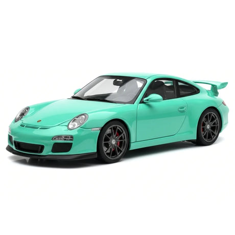 [Make Up] 1:43 Porsche 2010 911 997.2 GT3 Tiffany Blue Model Car Resin