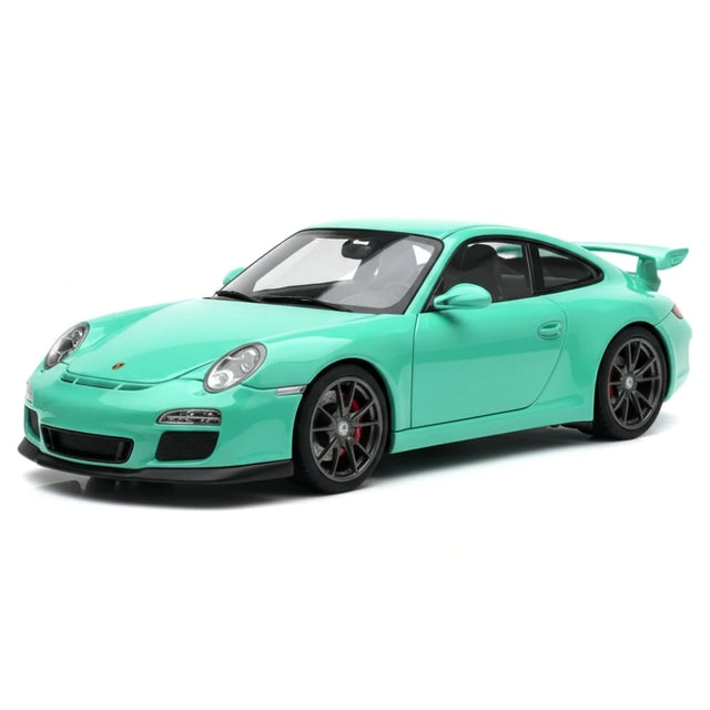 [Make Up] 1:43 Porsche 2010 911 997.2 GT3 Tiffany blå modellbil harts