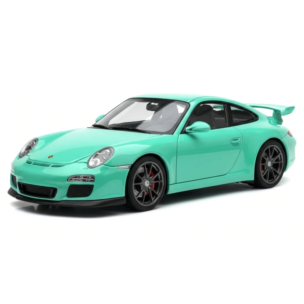 [Make Up] 1:43 Porsche 2010 911 997.2 GT3 Tiffany Blue Model Car Resin