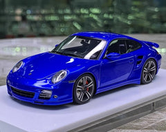 [Make Up] 1:43 Porsche 2010 911 997.2 Turbo Blue Model Car Resin