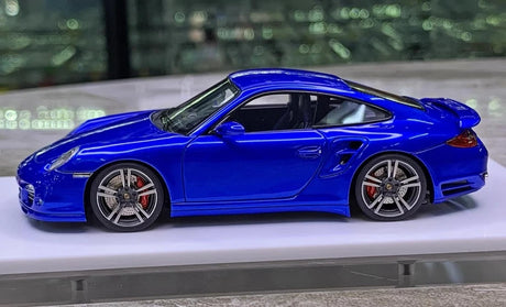 [Make Up] 1:43 Porsche 2010 911 997.2 Turbo Blue Model Car Resin
