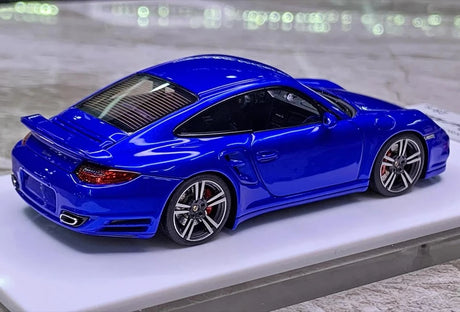 [Make Up] 1:43 Porsche 2010 911 997.2 Turbo Blue Model Car Resin