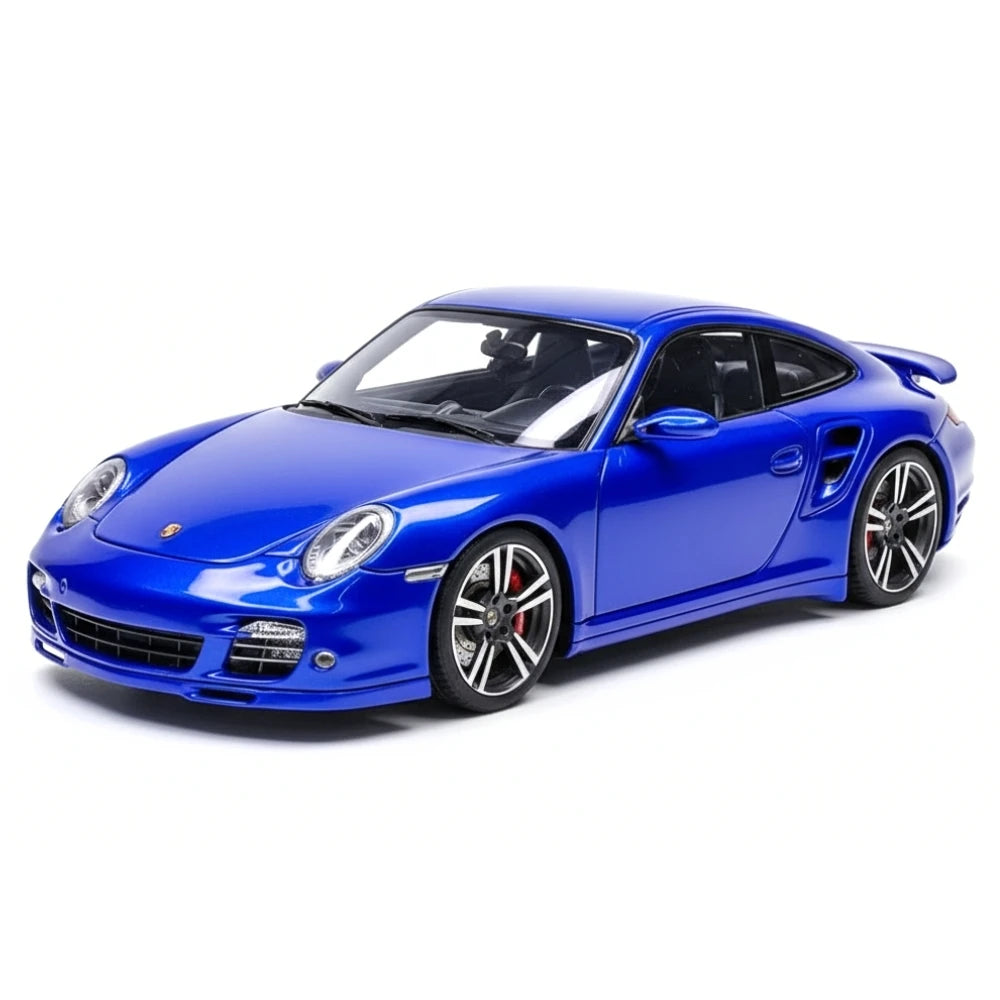 [Make Up] 1:43 Porsche 2010 911 997.2 Turbo Blue Model Car Resin