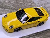 [Make Up] 1:43 Porsche 2010 911 997.2 Turbo geel modelauto Hars
