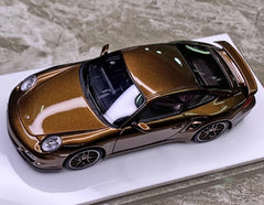 [Make Up] 1:43 Porsche 2010 911 997.2 Turbo Brown Model Car Resin