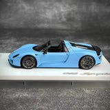 [Make Up] 1:43 Porsche 2011 918 Spyder ブルー モデルカー レジン