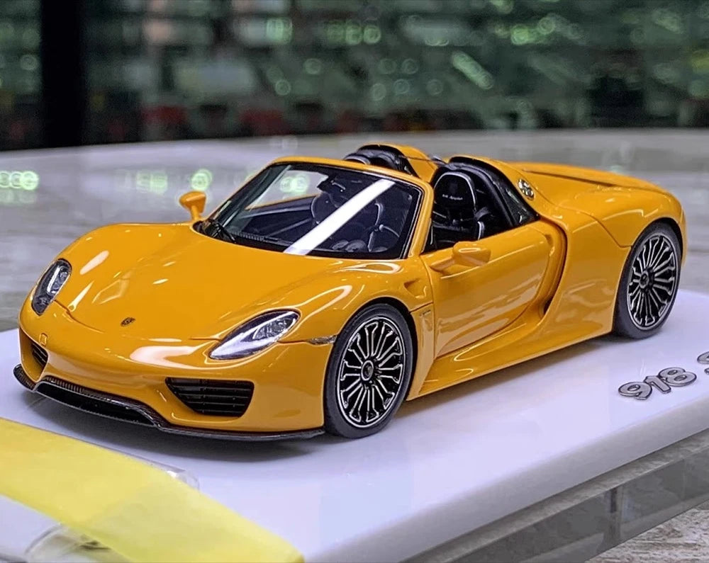 [Make Up] 1:43 Porsche 2011 918 Spyder Orange Model Car Resin