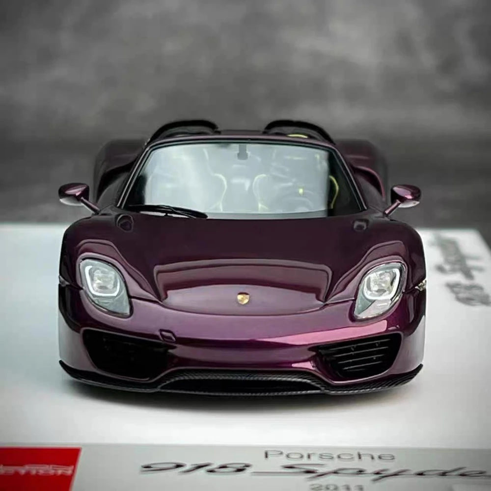 [Make Up] 1:43 Porsche 2011 918 Spyder Purple Model Car Resin
