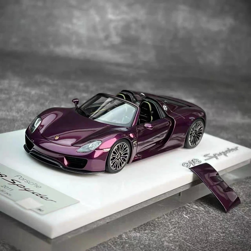 [Make Up] 1:43 Porsche 2011 918 Spyder Purple Model Car Resin