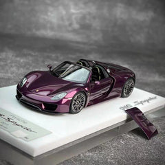 [Make Up] 1:43 Porsche 2011 918 Spyder Purple Model Car Resin