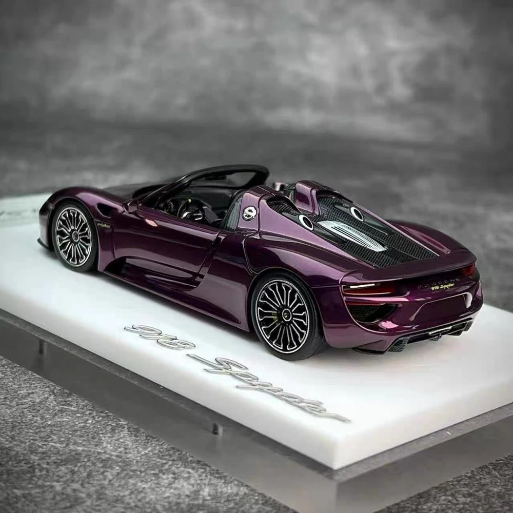 [Make Up] 1:43 Porsche 2011 918 Spyder Purple Model Car Resin