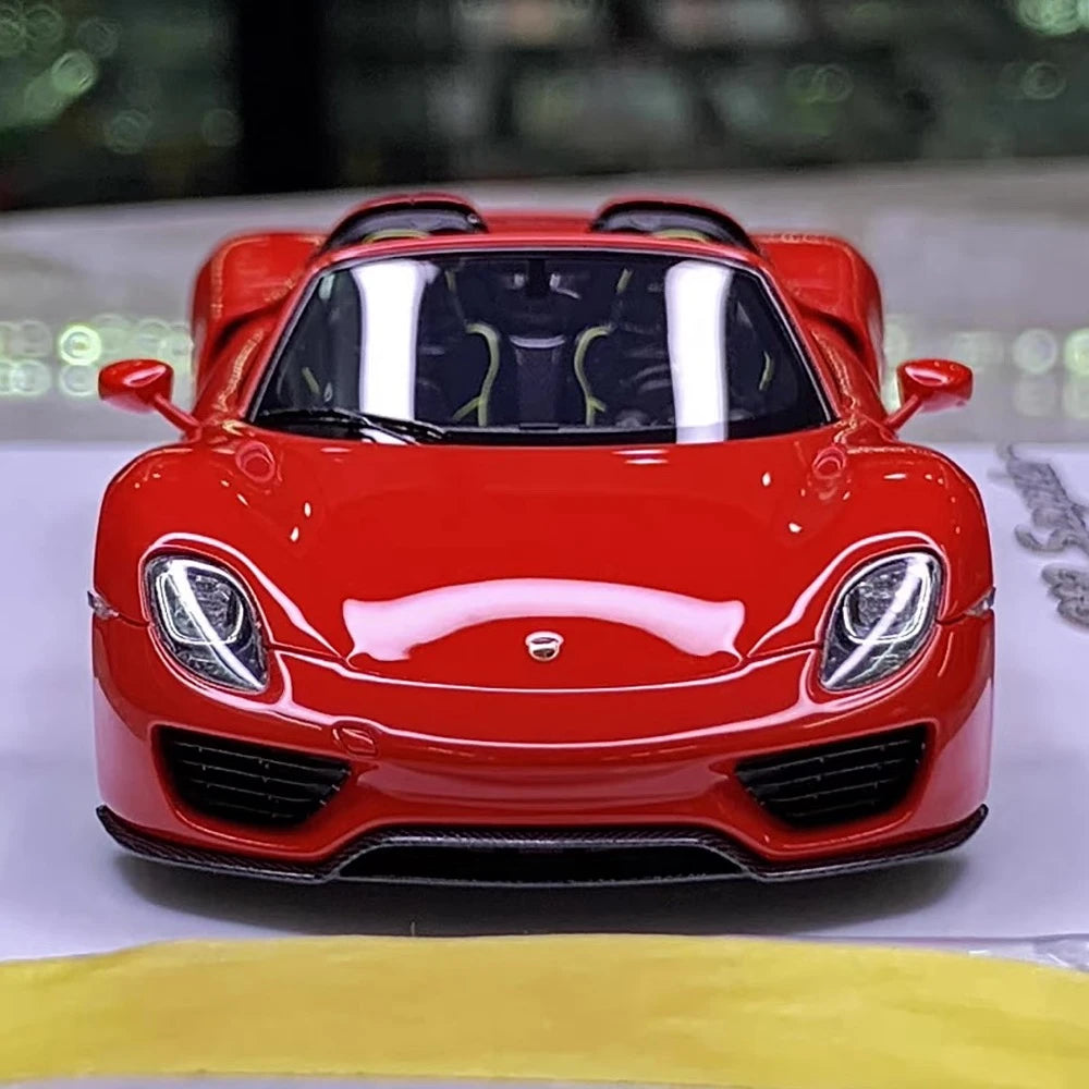 [Make Up] 1:43 Porsche 2011 918 Spyder Red Model Car Resin