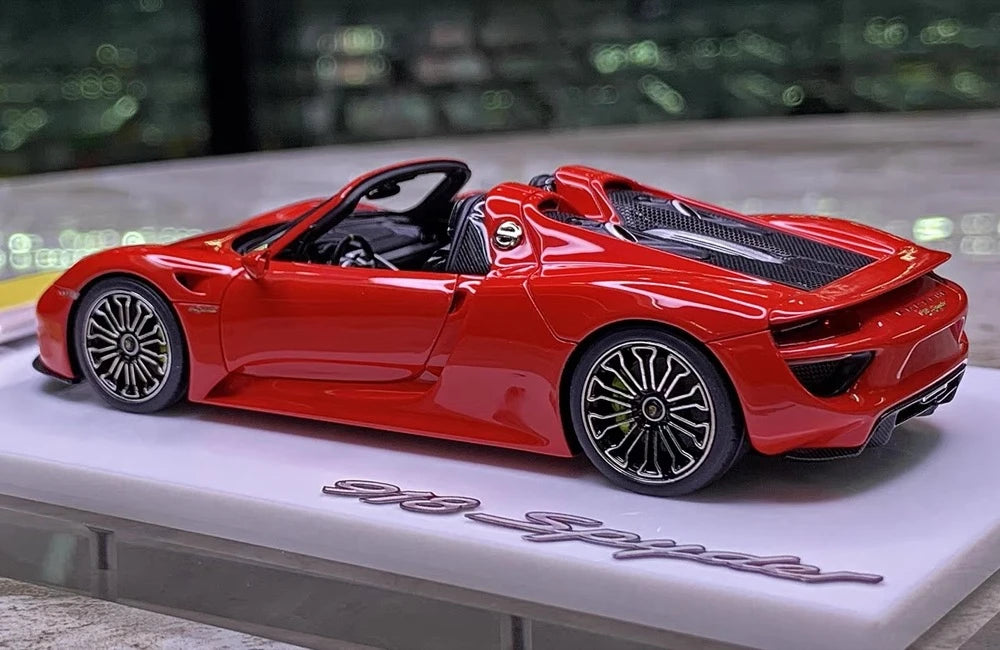 [Make Up] 1:43 Porsche 2011 918 Spyder Red Model Car Resin