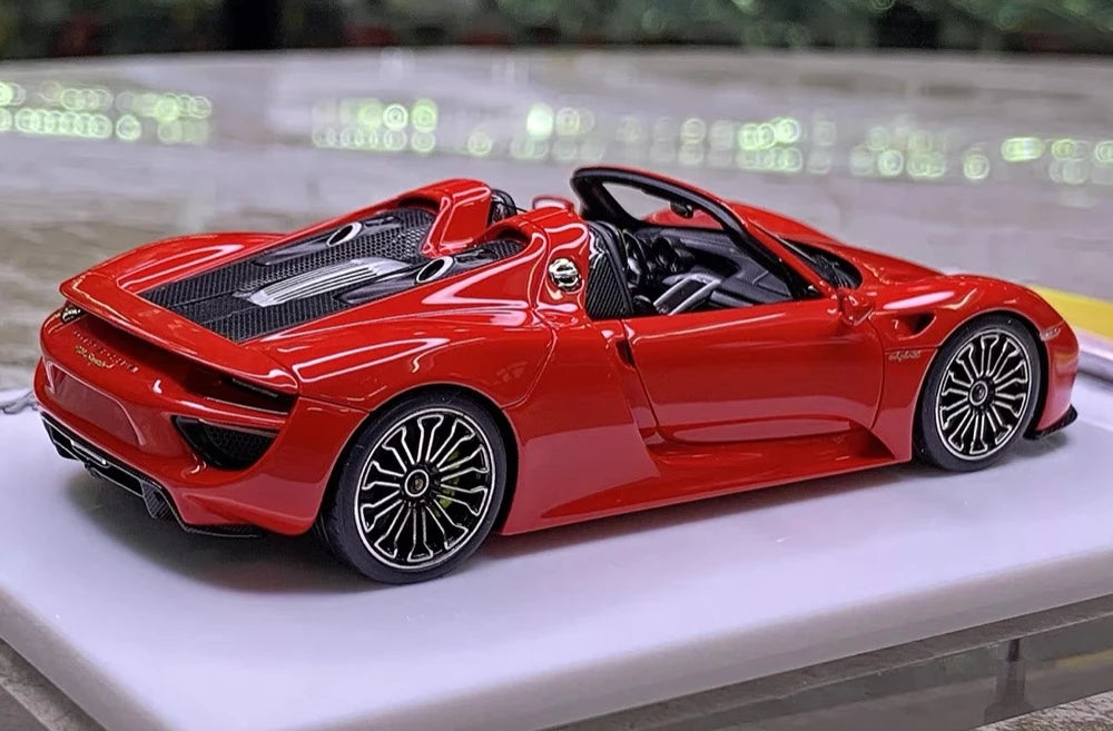 [Make Up] 1:43 Porsche 2011 918 Spyder Red Model Car Resin