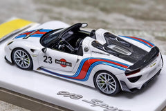 [Make Up] 1:43 Porsche 2011 918 Spyder Weissach Package Martini Model Car Resin