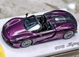 [Make Up] 1:43 Porsche 2011 918 Spyder Weissach Package Purple Model Car Resin