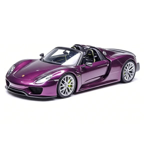 [Make Up] 1:43 Porsche 2011 918 Spyder Weissach Package Purple Model Car Resin